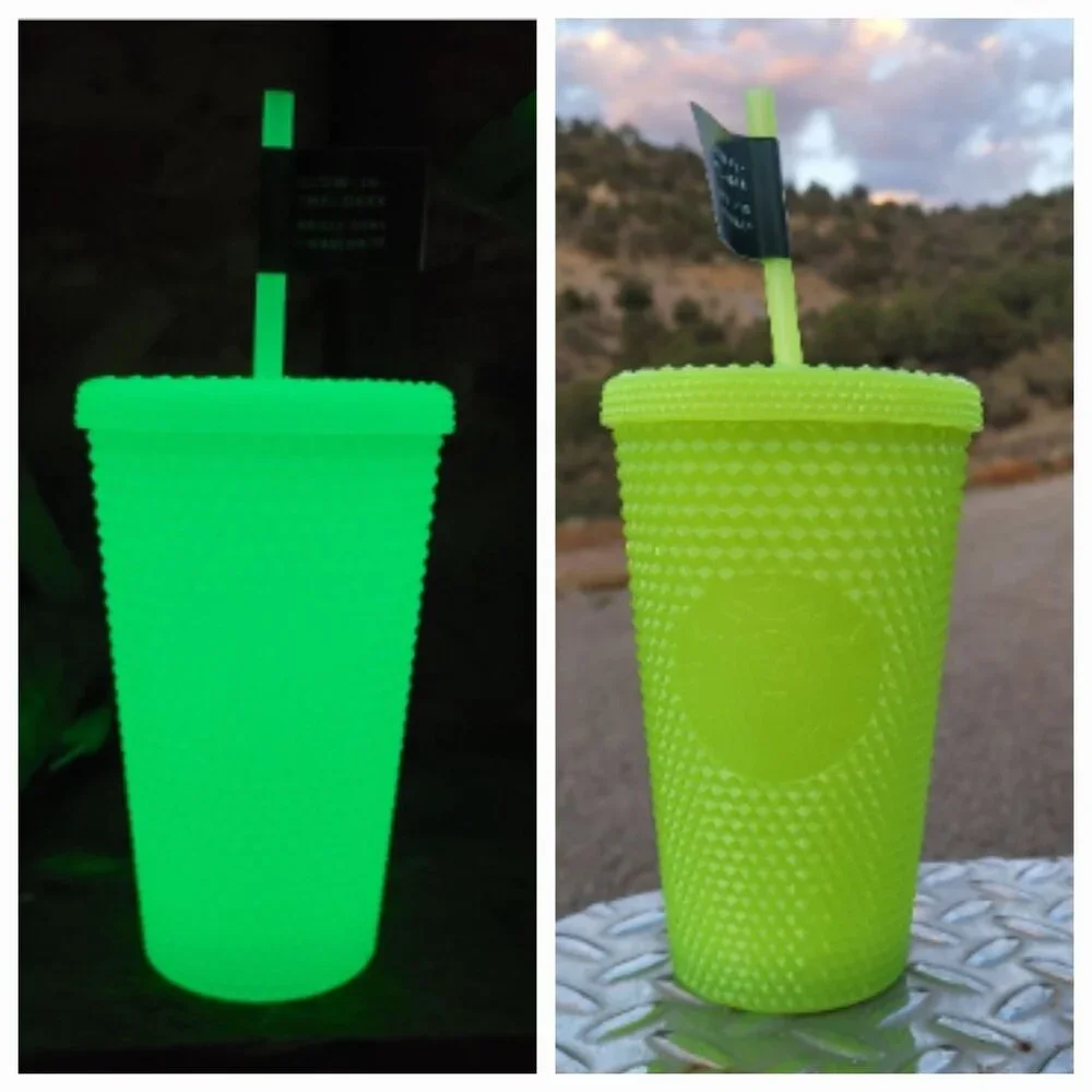 Starbucks 2022 Halloween Studded Glow Tumbler Lemongrass (Green) 16 oz. Grande - Picture 1 of 13